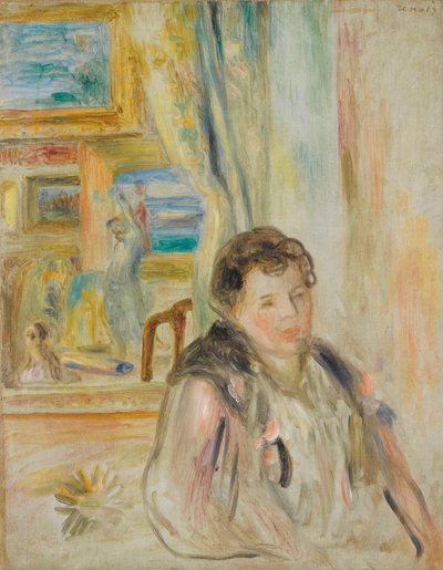 Frau in einem Innenraum von Pierre Auguste Renoir